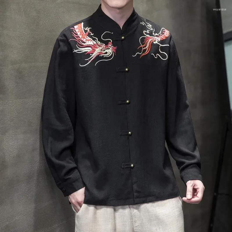 Roupas étnicas camisas casuais masculinas quimono retro moda de tamanho grande samurai fantasia linho de algodão haori yukata