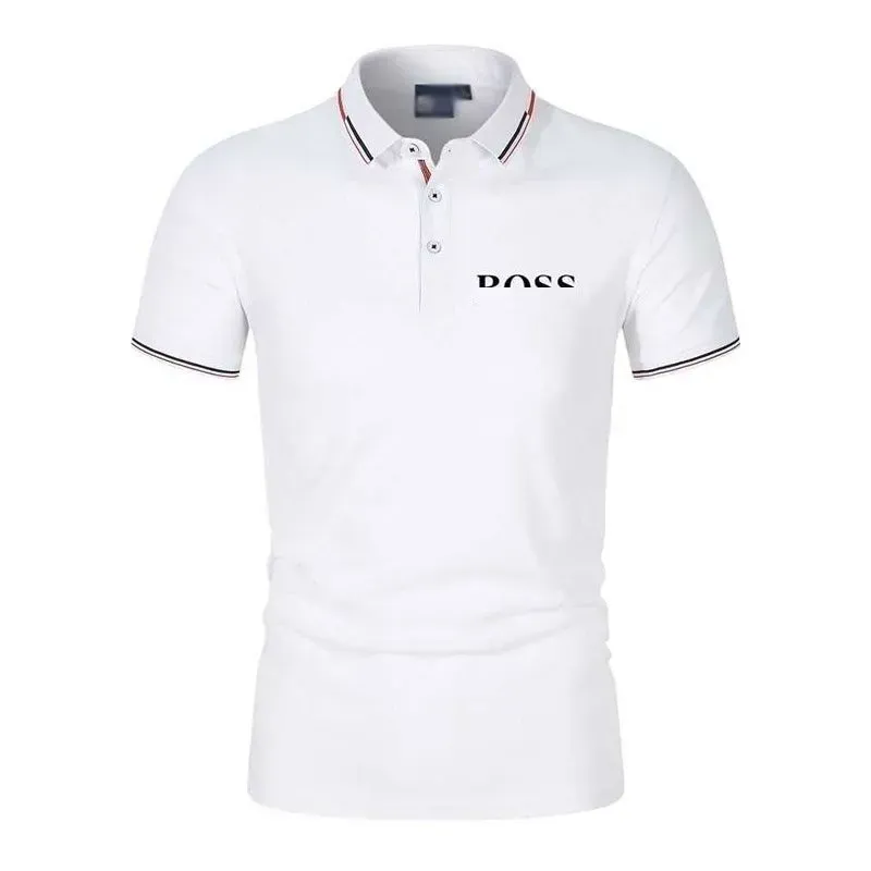 Designer Mens Polo Shirt Luxury Boss Letters Casual Short Sleeve Mens Fashion Loose Lapel Half Sleeve Boss Mens T Shirt M-3XL