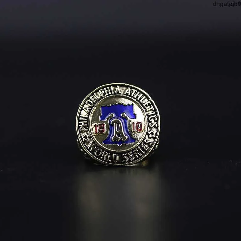 Anillo conmemorativo de diseñador Anillos de banda 1910 Philadelphia Sportsman Hall of Fame Connie Mack World Series Baseball Championship Ring Tc3o