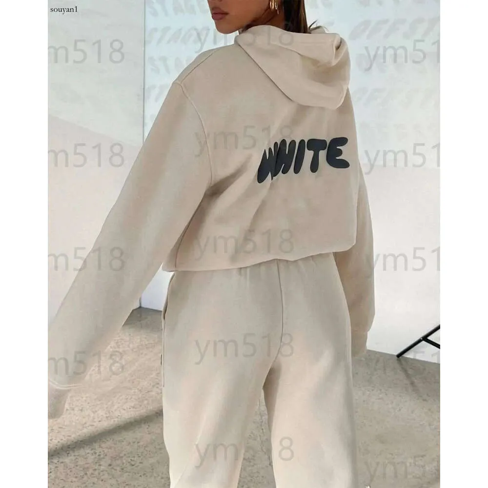 Diseñador White Fox Sudadera con capucha Conjuntos de chándal Dos piezas de 2 piezas Ropa de mujer Conjunto de ropa Deportivo Jersey de manga larga Chándales con capucha Primavera Otoño Invierno