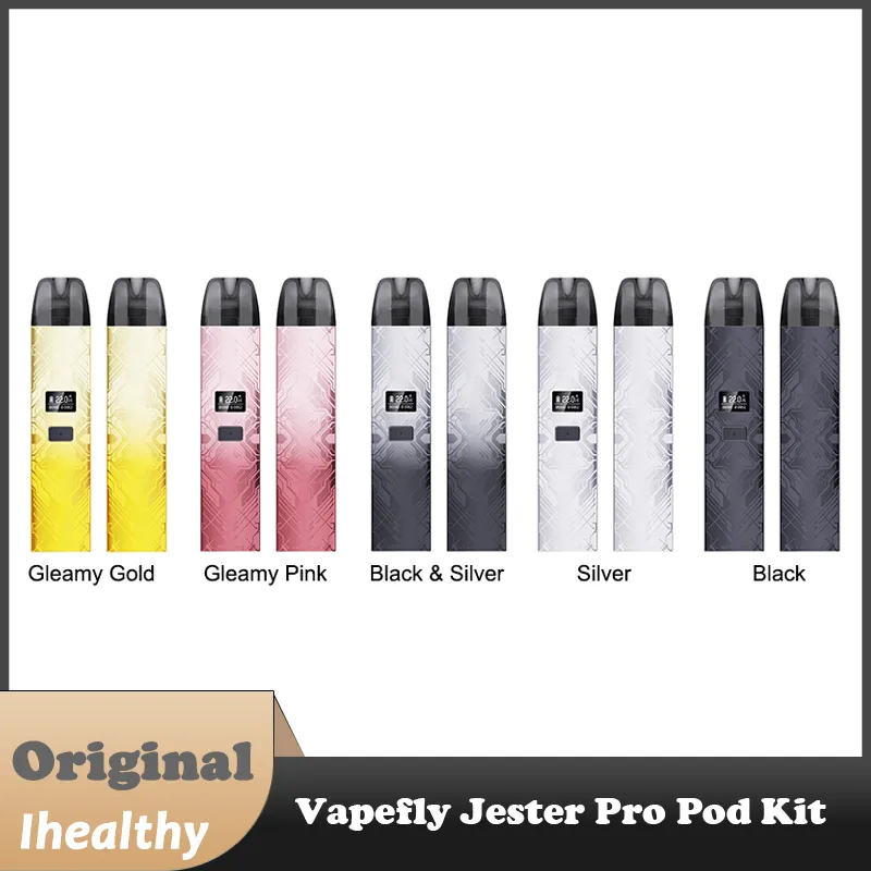 Kit Pod Vapefly Jester Pro Batterie intégrée 1000mAh Pod 25W 3ml Compatible avec la cartouche Jester II Pod de 0,6ohm/0,8ohm/1,2ohm