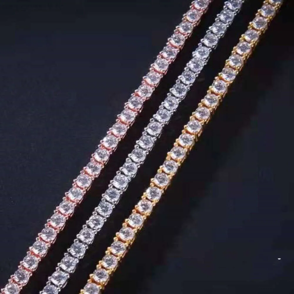 Sprzedaż Hop Mossanite Biżuteria S925 Sterling Srebrna Znakomita VVS Gra Moissanite Diamond Tinnis Chain