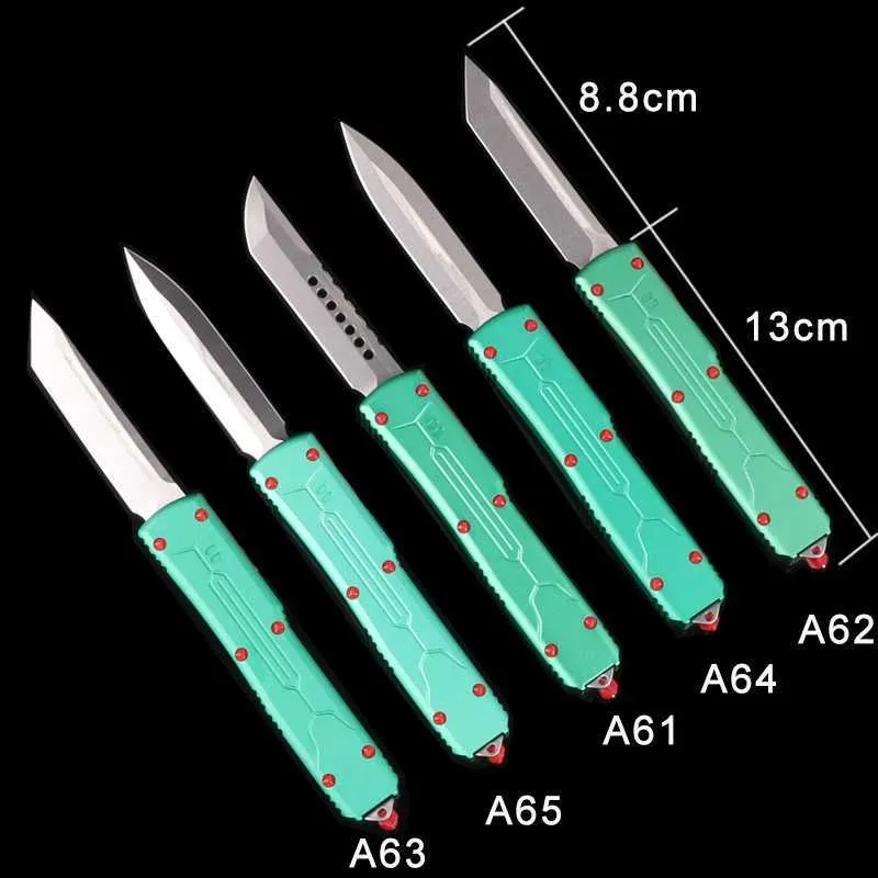 Micro Automatic Knife Tech UltraTech Tri Grip Hellhound Auto Knives 119T EDC Tool Sport Camping