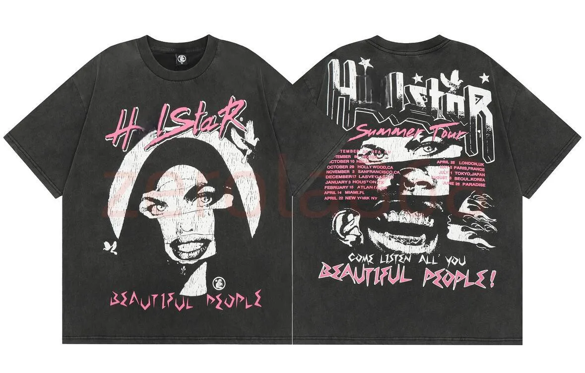 hellstar t-shirt hoodie pants tracksuit tröjor mode ärm man tee kvinna klädkläder tecknad grafik punk rock graffiti bokstäver folie tryck vintage