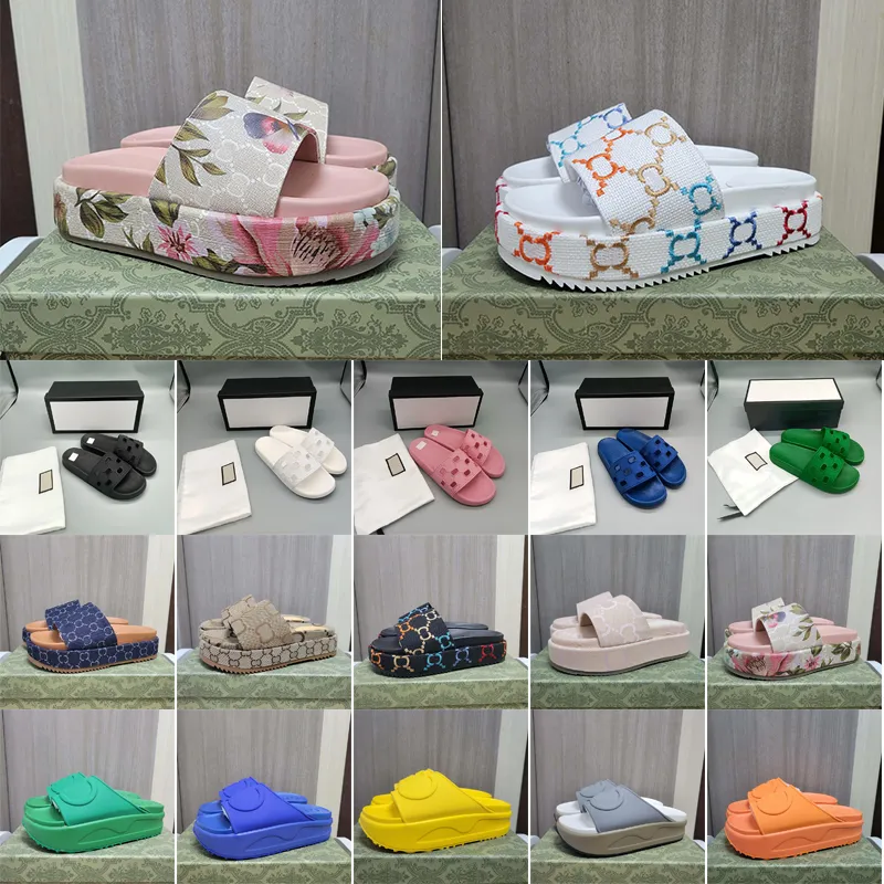Designer pantoffels en sandalen Plateauschoenen voor heren en dames Rubber Dikke zool Diashow Mode Gemakkelijk te dragen Stijl Sandalen Slippers Strand Buiten Maat 35-45