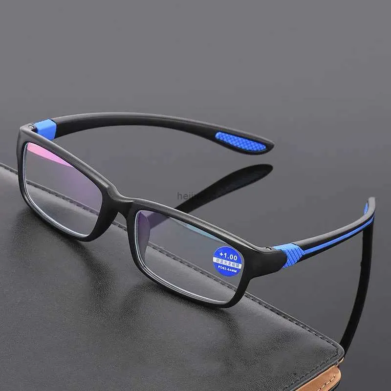 Lenzenvloeistof Frame Leesbril Voor Mannen Vrouwen Sport Anti-blauw Licht Leesbrillen Zwart Rood TR90 Frame Presbyopie Brillen +100 tot +400