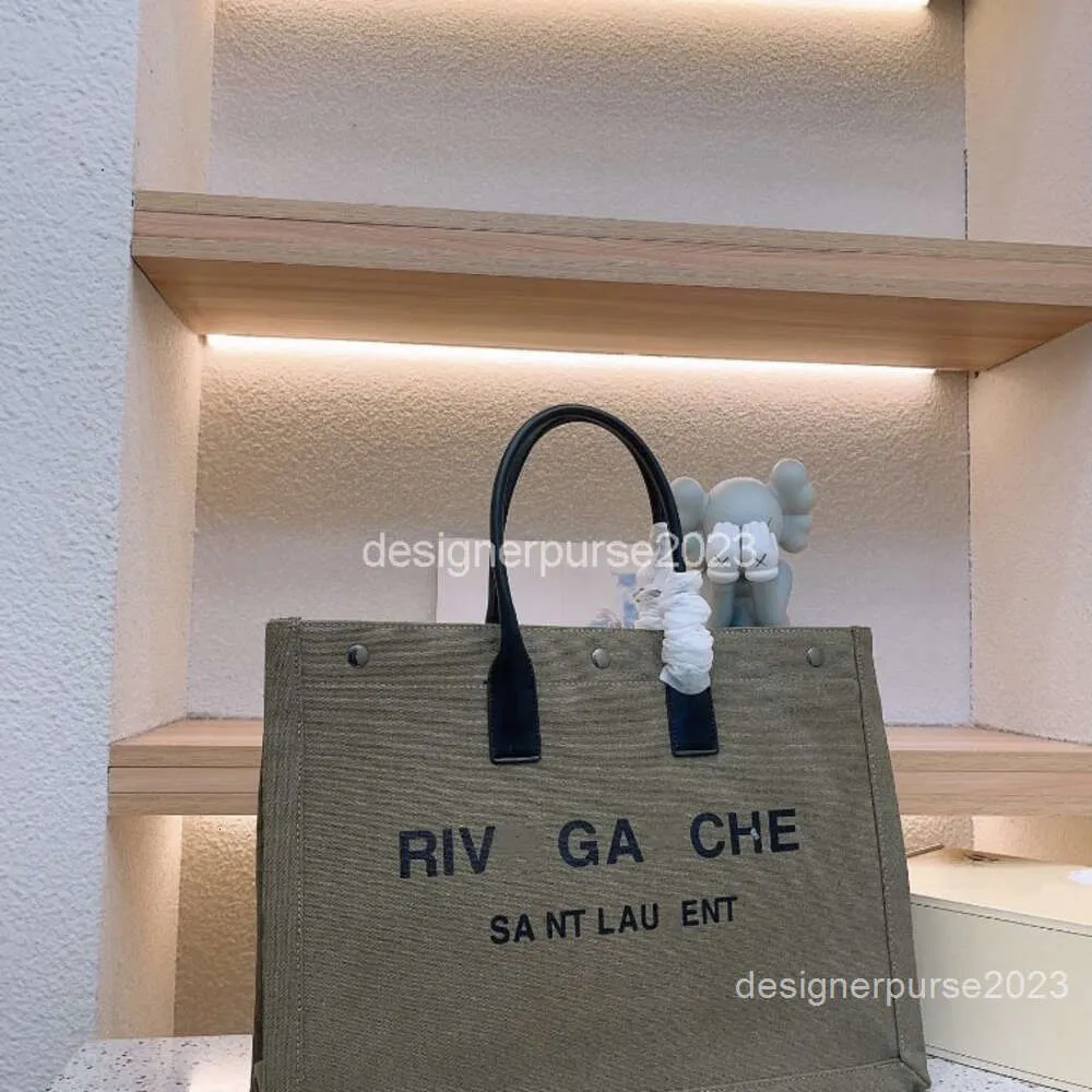 YSLES HANDBAG YSLESL RIVEGAUCHESキャパシティトートバッグデザイナートラベルバッグキャンバス23大きな新しいハイショッピング汎用リネンレザートートEF5S