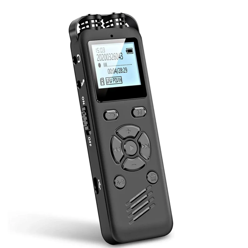 Players 16GB Digital Voice Recorder Upgraded Audio Recorder with Playback MP3 Player Support TRS 3.5mm Microphone for Lectures Meeting