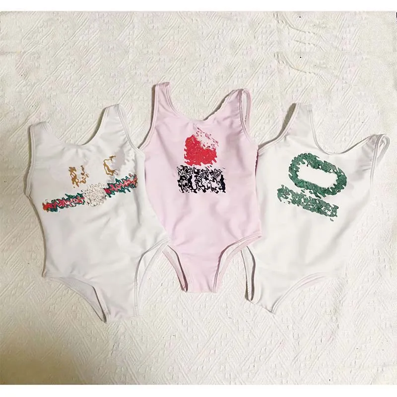 Costumi da bagno per ragazze Costumi interi per bambini Costumi da bagno firmati Bambino Bambini Bikini Estate Lettera intera Stampata Spiaggia Piscina Sport Costumi da bagno Neonati Y4kN #