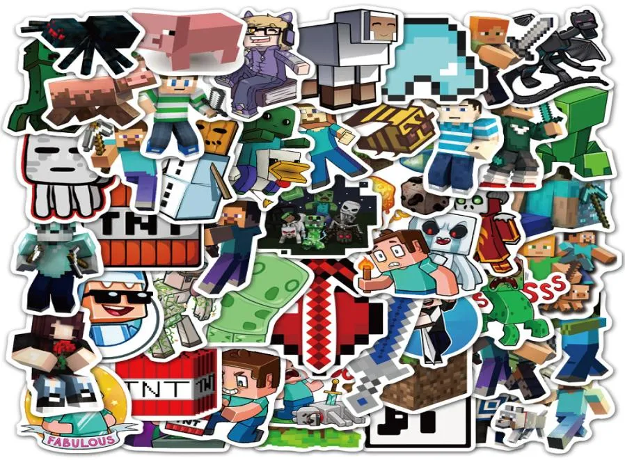 2020 SellingFashionStudent50 beliebte Spiele Minecraft Aufkleber Gepäck Skateboard Computer Graffiti Aufkleber wasserdicht non3907449