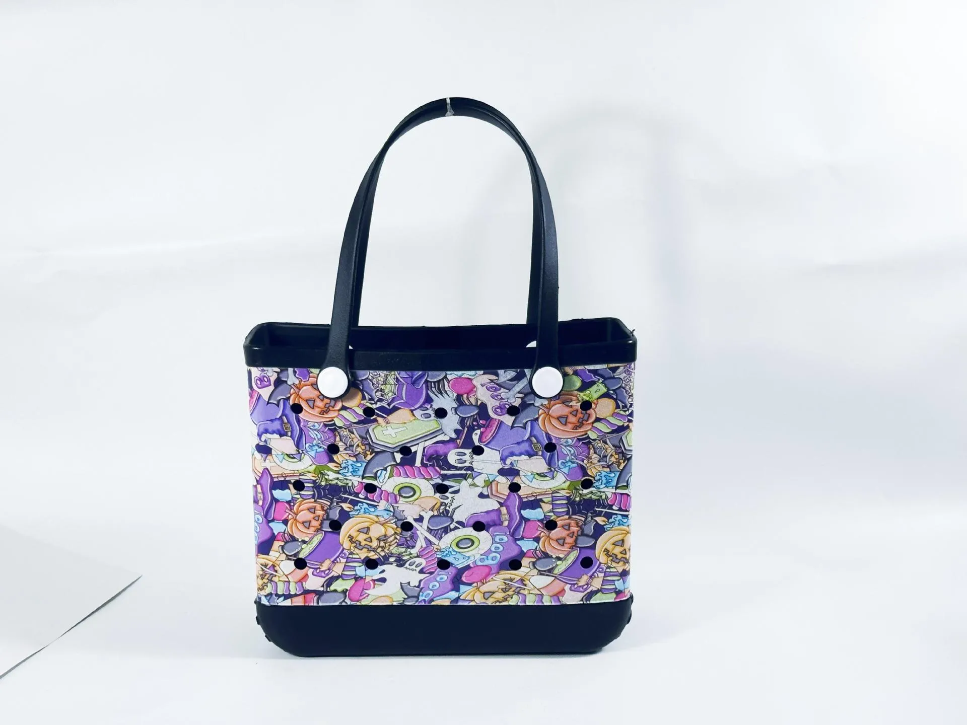 Silicone Beach Tote Handbag Fashion EVA Plastic Beach Bag Women's Summer Storage Bag Hole Bag Color Backpack