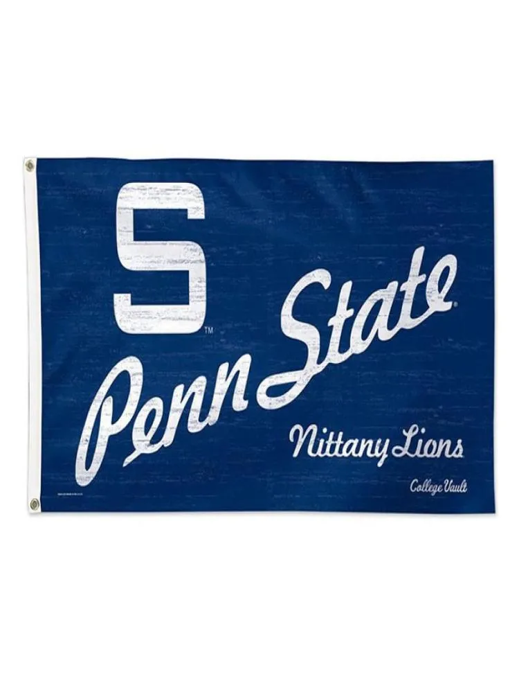 Penn State University Throwback Vintage 3x5 College Flag 3x5ft Club per esterni o interni Stampa digitale Banner e bandiere Whole5126503