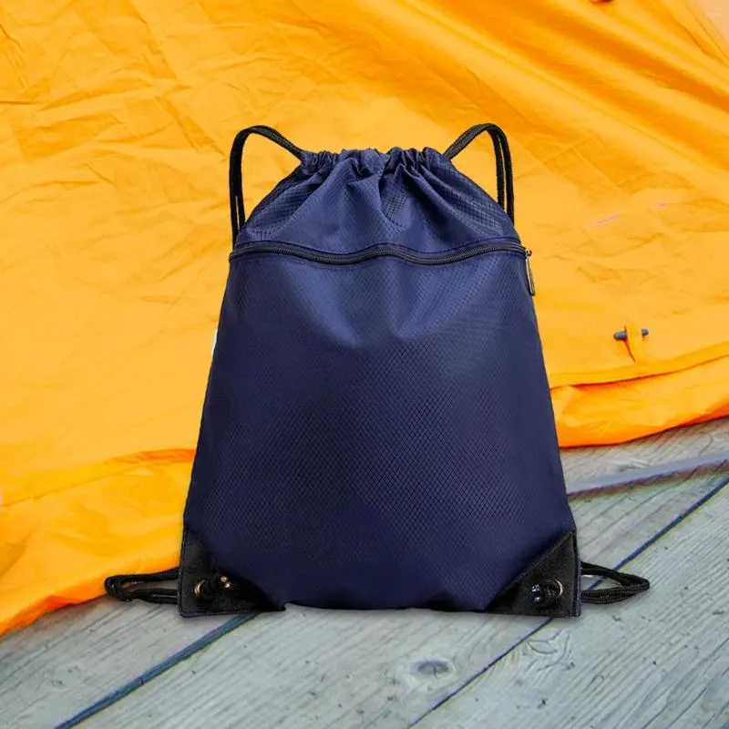 Bolsas al aire libre Mochila con cordón Bolsa de almacenamiento de bolas de gran capacidad Deportes duraderos Gimnasio Cuerda para niños Adultos Playa Fútbol Camping