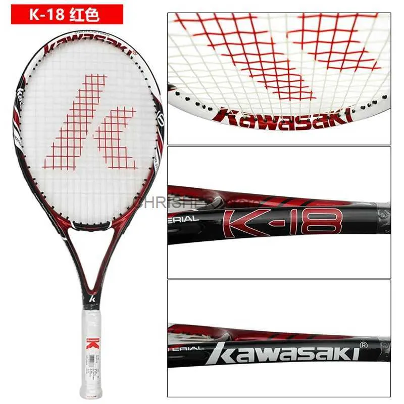 Tennis Rackets L2 Grip Kawasaki Tennis Racket Carbon Composite Racket Men and Women Ultra Light Dampener Raquete De Tennis Paqueta K-18K-60L2402