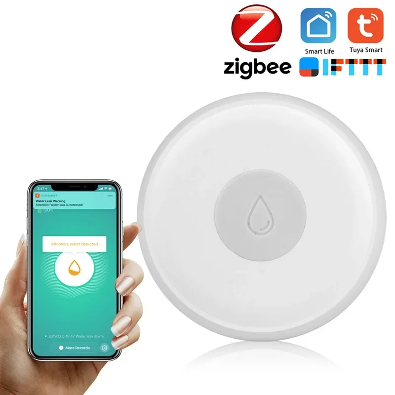 Detector RisezigBee Smart Home Water vazamento Sensor de vazamento sem fio Detector de inundações Detecção de água Alerta de água Alarme de transbordamento de água Tuy