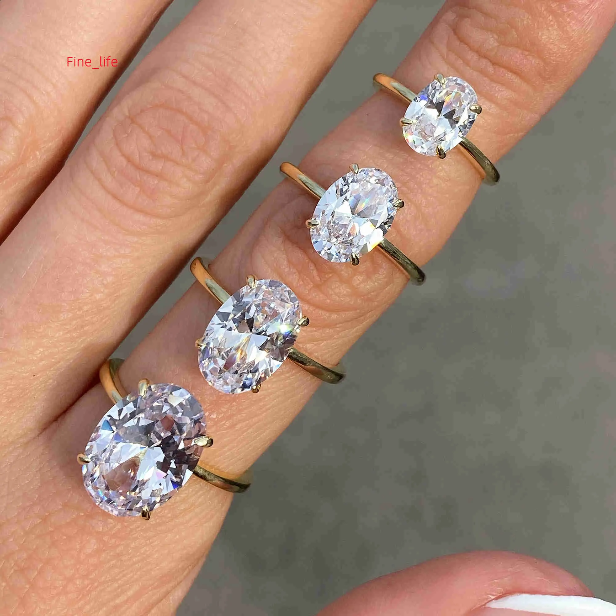 Wedding Ring Ct Oval Moissanite 925 Sterling Silver Moissanite