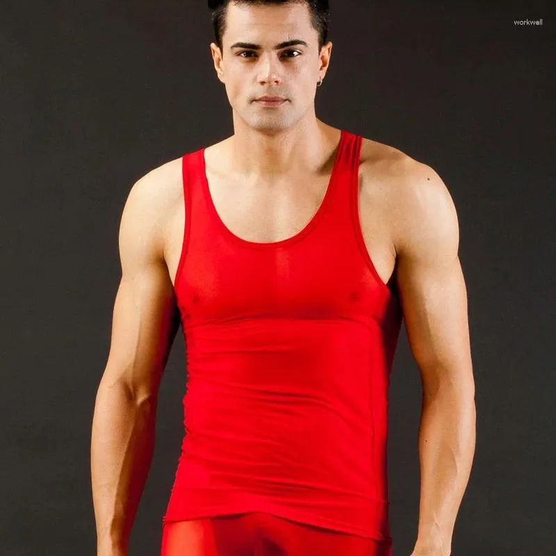 Herren-Tanktops, authentische WJ-Weste, Nylon-Mesh, dünn, modisch, einfach, Zuhause, bequem, atmungsaktiv, 1004BX