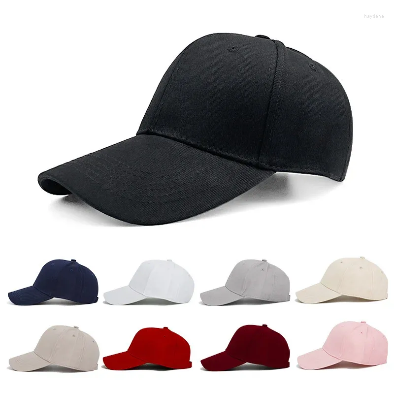 Ball Caps 4.72 Inch Long Brim Plain Structured Baseball Cap Cotton Dad Hat Men Women Adjustable Solid Outdoor Sport