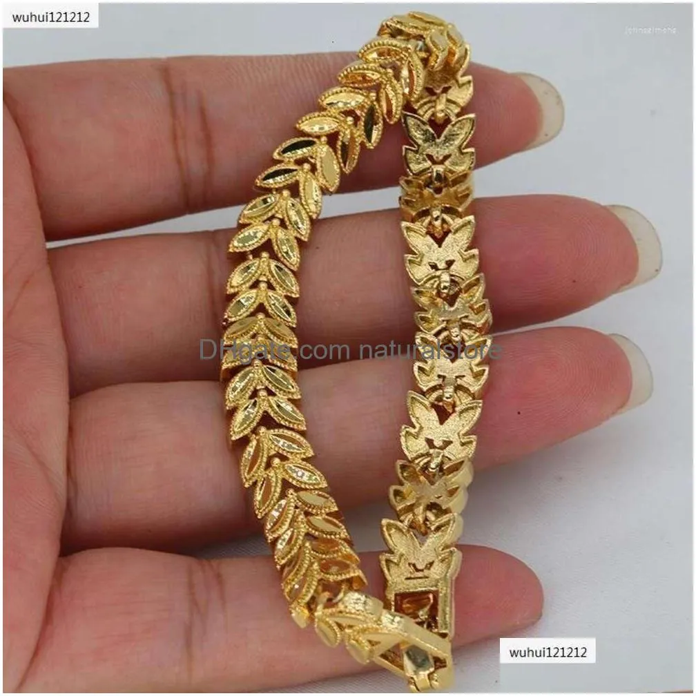 Braccialetti a catena Dubai 24k gioielli Braggangano cubano Gold Colore di varie forme Bracciale per uomini e donne African Hiphop Jewelle Dhorj