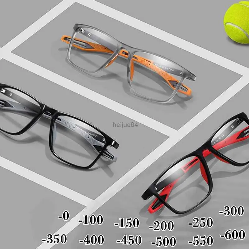 眼鏡フレームユニセックススポーツ近視眼鏡男性超軽量シリコンTRグラスアンチブルーライトアンチシェディングアイウェア処方眼鏡