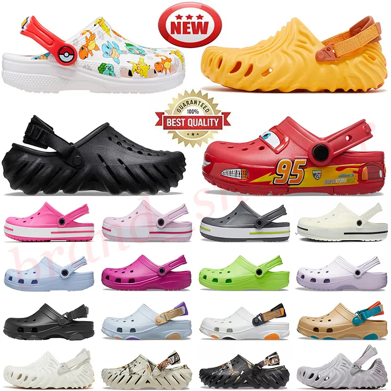 Designer Kids Salehe Bembury X Pollex Clog Croc Charms Gurkaplattform Classic Torys Toddler Sandaler Slidningar Slides Baby Hospital Buckle Cross-Tie Rubber C8-M11