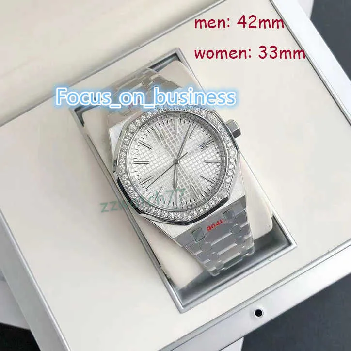 Высококачественные дизайнерские часы Мужские и женские модные часы с бриллиантами циферблат 42MM33MM Высококачественный ремешок из нержавеющей стали из розового золота и серебра Роскошные часы