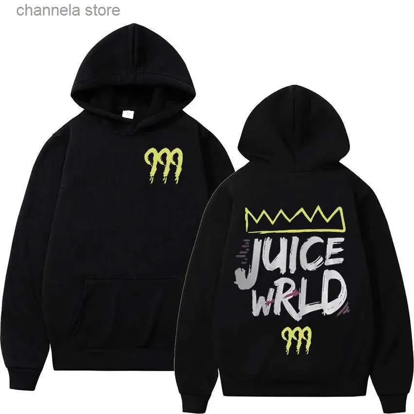 Juice Wrld 999 Letter Print Hoodie Long Sleeve Loose Hooded Pullover Sweatshirt for Men and Women