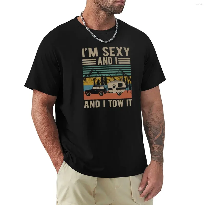 Мужские топы на бретелях, футболка «I'm Sexy And I Tow It», футболки с рисунком, мужская рубашка большого размера с короткими рукавами