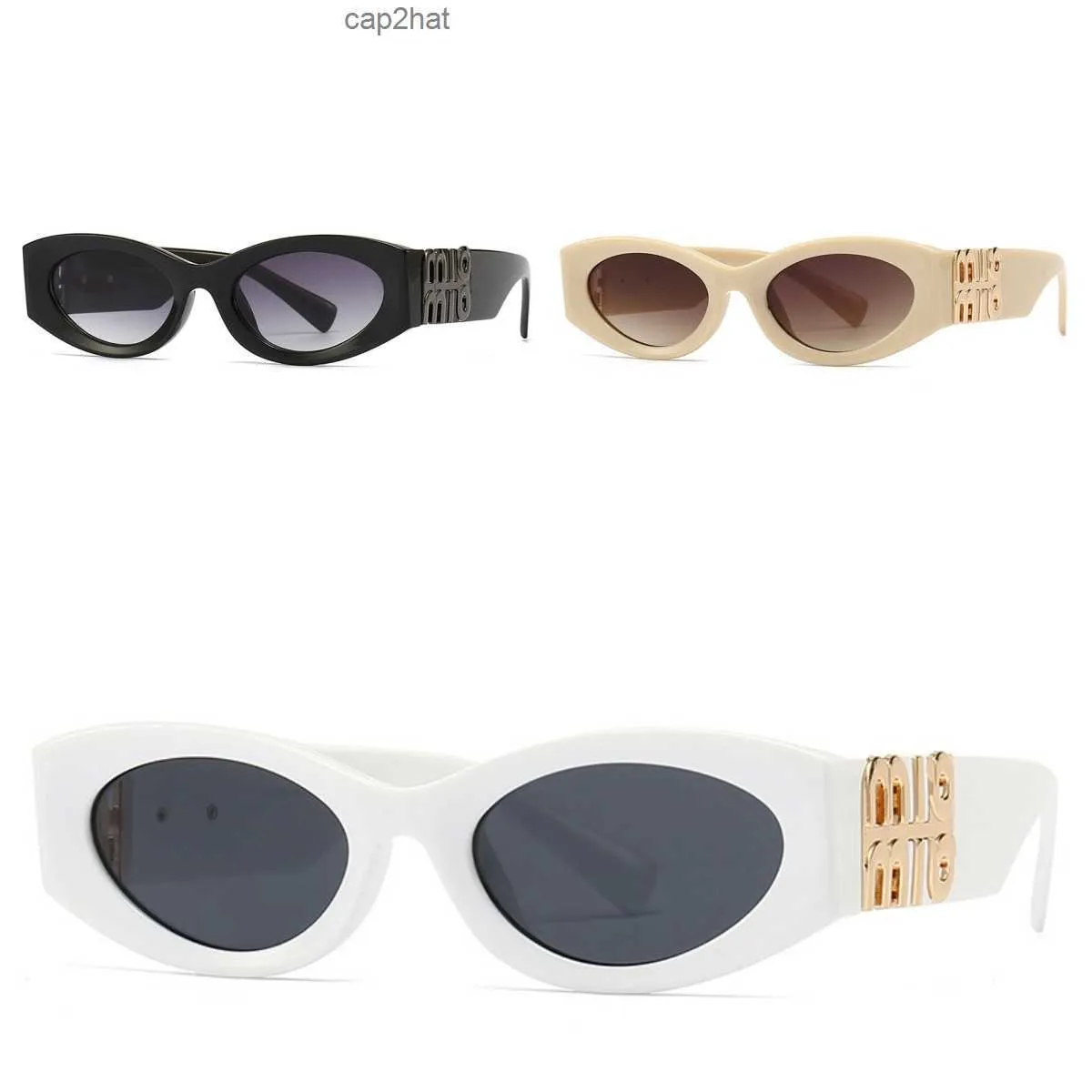 Mui lunettes de soleil de luxe femmes designer haute qualité ovale soleil rétro petites lunettes de soleil rondes nouveau produit prescription QED1