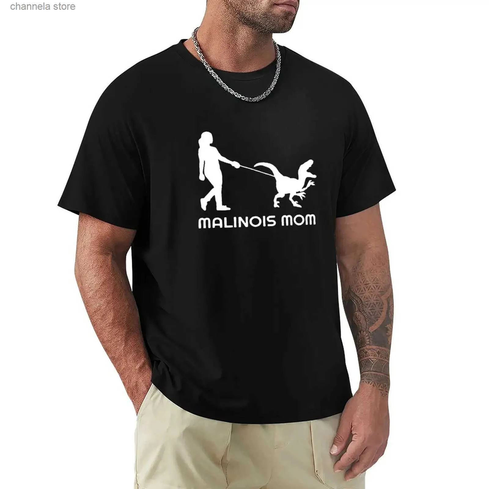 Herren-T-Shirts, belgisches Malinois-T-Shirt, lustiges T-Shirt, Katzen-Shirts, schlichtes T-Shirt, Herrenbekleidung, T240227