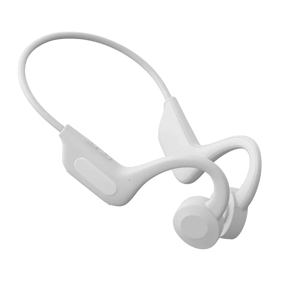 Joueurs Écouteurs Bluetooth à oreille ouverte Tour de cou Casque de sport Conduction de l'air Écouteurs sans fil avec carte Micro SD Lecteur MP3 10 heures IPX5