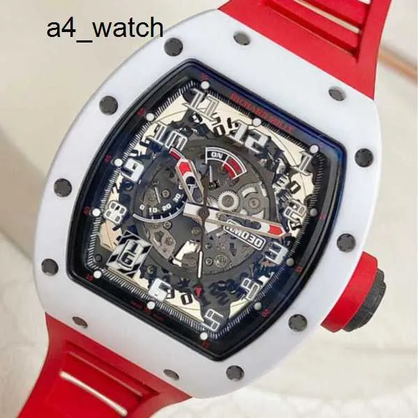 Celebrity Watch Iconic Wristwatch RM Wrist Watch Rm030 Automatic Mechanical Watch Rm030 White Ceramic Limited Edition Fashion Leisure Business Sports