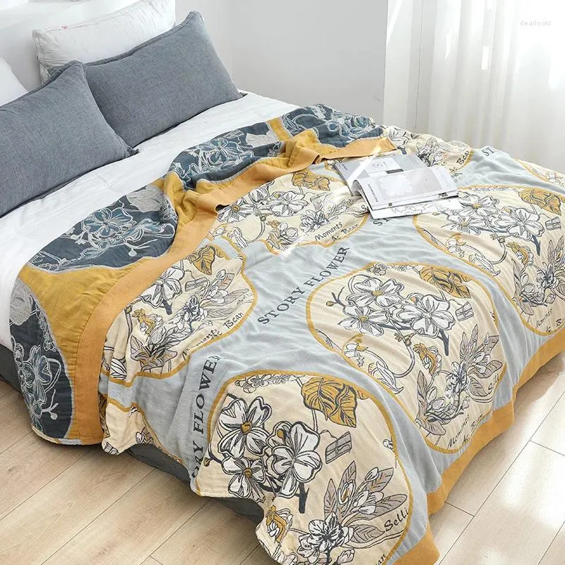 Filtar Nordiska bomullsfilt för sängar Summer Thin Quilt Office Tuppla vardagsrum soffa handduk boho dekor säng sprids ingen örngott