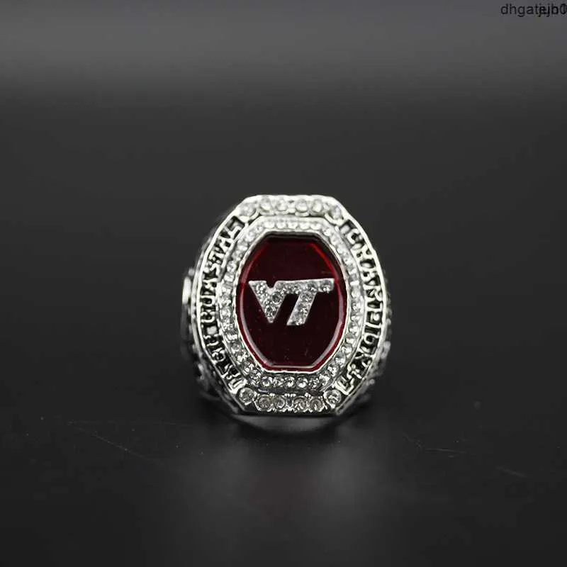 H3ZX Designer Commemorative Ring Band Rings NCAA 2016 VT Virginia Tech Hockey ACC Championship Ring NHES