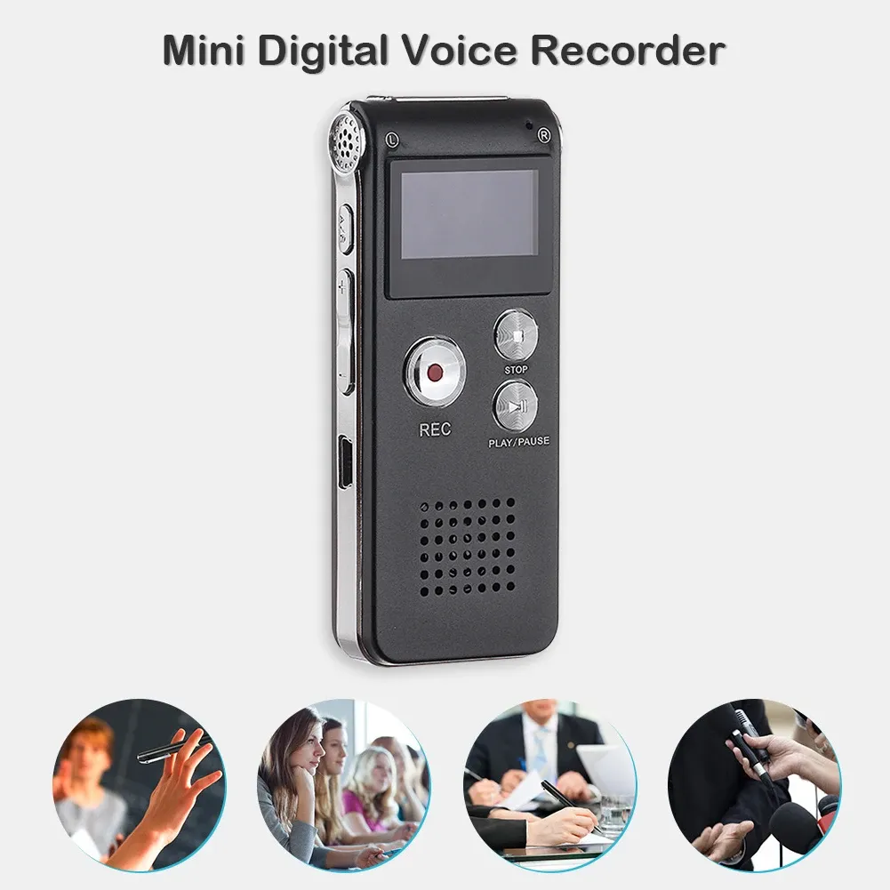 Spieler 8 GB tragbare digitale MP3 -Diktaphone Voice Activated Digital Audio Recorder Professional Mini Voice Recorder Pen