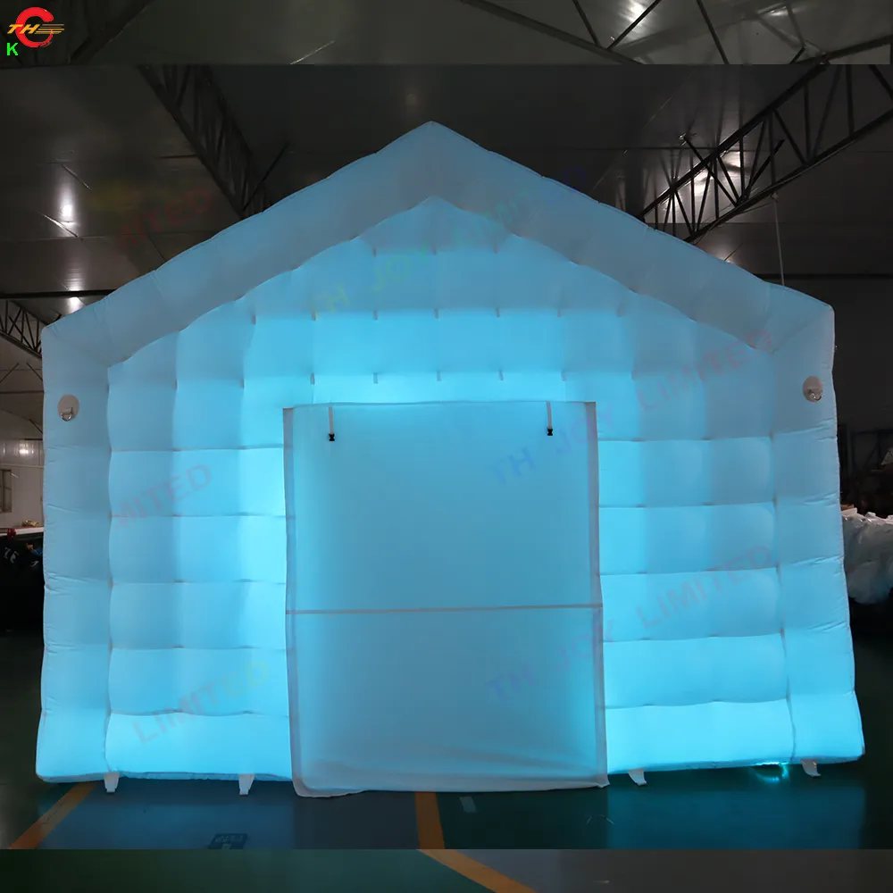 wholesale Outdoor Activities Free Air Ship Custom Nightclub Inflatable Tent Disco Light Tent Party Cube Bar Tent Inflatable Night Club Tent With Fog Machine