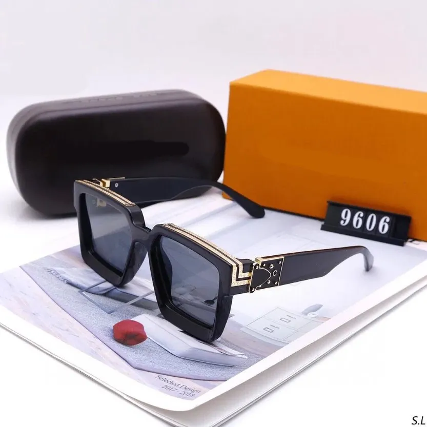 Designer-Sonnenbrille für Damen, Millionäre, Herren-Sonnenbrille, Vollformat, Vintage-Design, MILLIONAIRE 1 1-Mann-Sonnenbrille aus Schwarz Ma277y