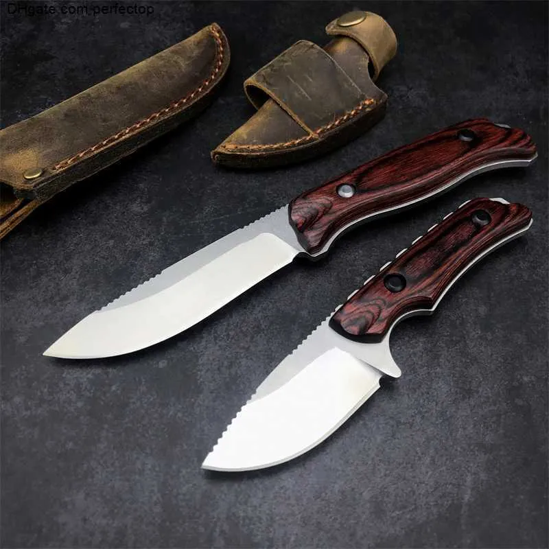 15002/15017 Hunt BM Saddle Mountain Skinner Couteau à lame fixe S30V Point de chute Poignées en bois stabilisées Tactique Bushcraft Couteau polyvalent Rescue EDC Tool