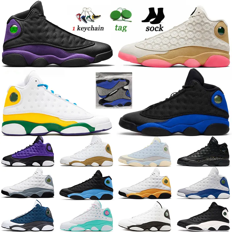 Nike Air Jordan Retro 13 Jumpman 13 13s 남성 여성 농구화 놀이터 하이퍼 로얄 불가사리 리버스 번식 코트 퍼플 스포츠 야외 스니커즈 트레이너