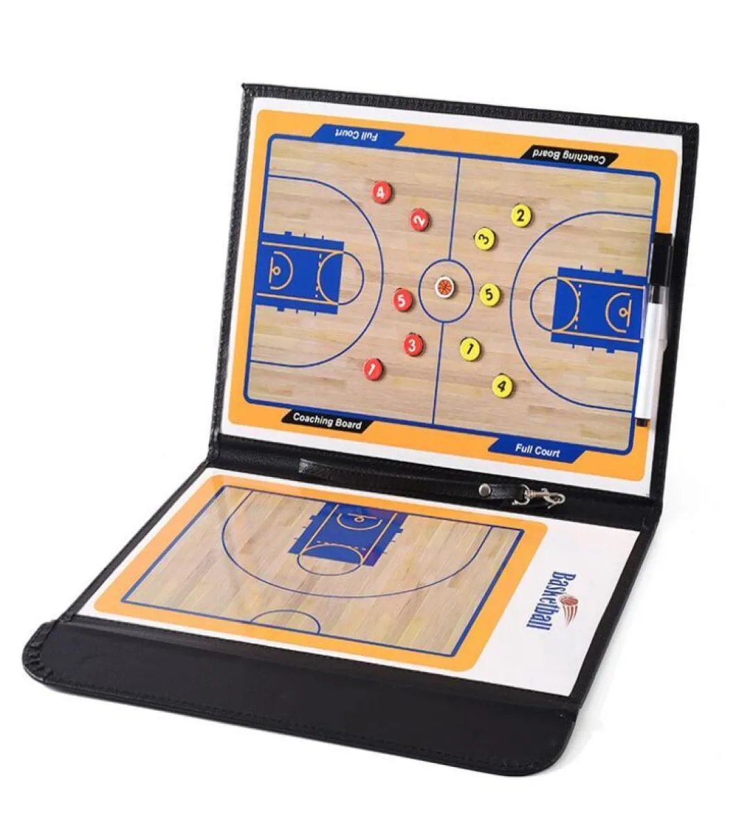 Tableau d'entraînement de basket-ball professionnel, double face, presse-papiers effaçable à sec, marqueur tactique de basket-ball, 1492798