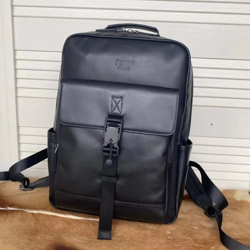 F Rucksack Top-Level 10A Mont Blanc Herren Aktentasche Vollleder Box Bag Aktentasche Zahnstocher Rindsleder Designer Tasche Handtasche Luxustasche Presstasche 31-41-15cm