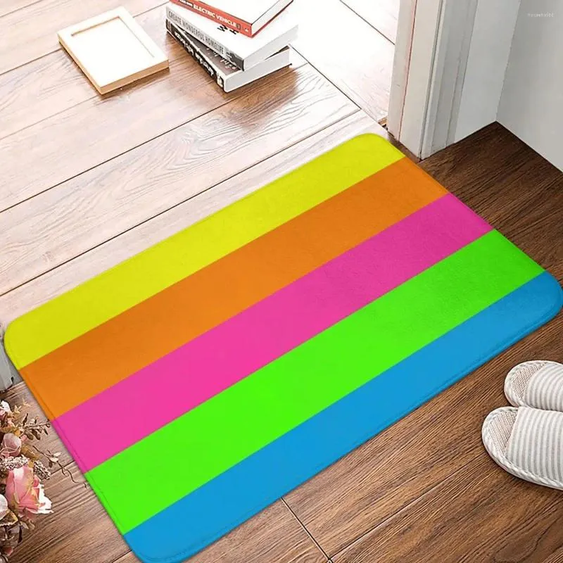 Carpets NEON Kitchen Non-Slip Carpet Colorful Artwork Living Room Mat Welcome Doormat Home Decor Rug