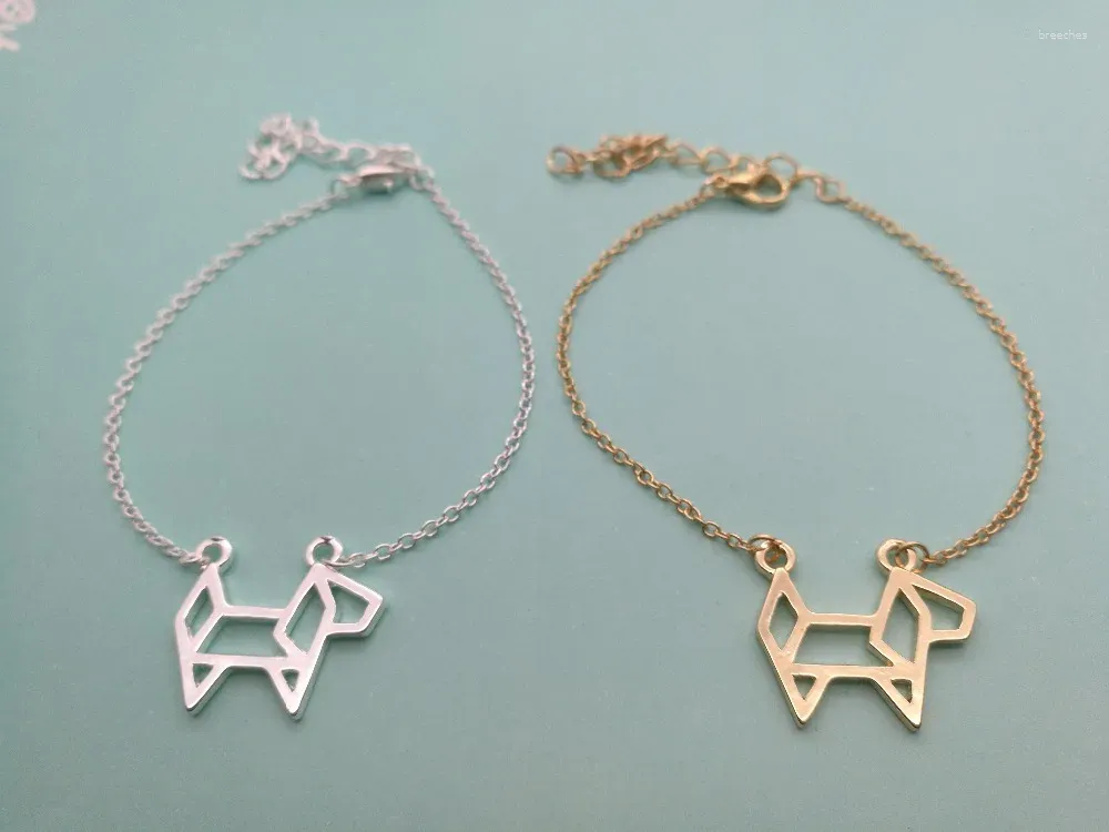 Charm Bracelets 30PCS Origami Paper Pet Dog Bracelet Outline Lovely Puppy Cute Decoupage Animal For Ladies Women