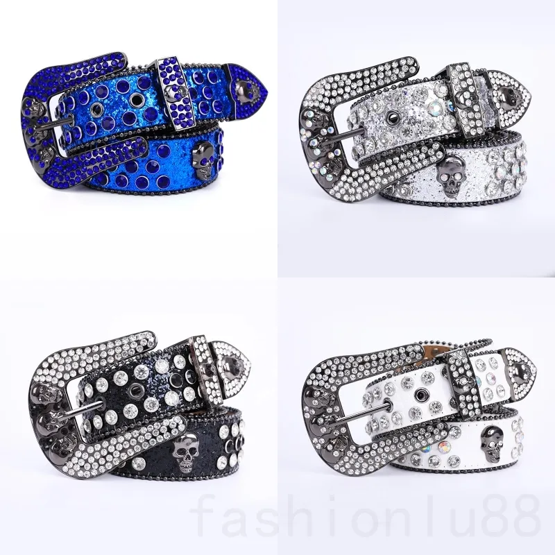 Hiphop lusso cintura Bb uomo pieno strass cinture firmate addensare dimensioni versatile portatile pratico ceinture homme punk trendy multicolor cinture uomo ins YD024 C4