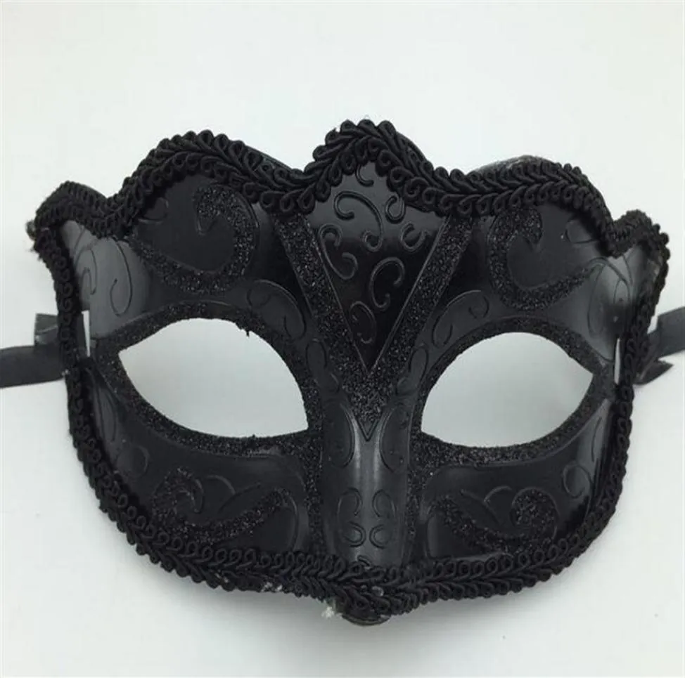 Schwarze Venedig-Masken, Maskerade, Party-Maske, Weihnachtsgeschenk, Mardi Gras-Mann-Kostüm, sexy Spitze, Fransen, Gilter-Frau, Tanzmaske G563274y3619533