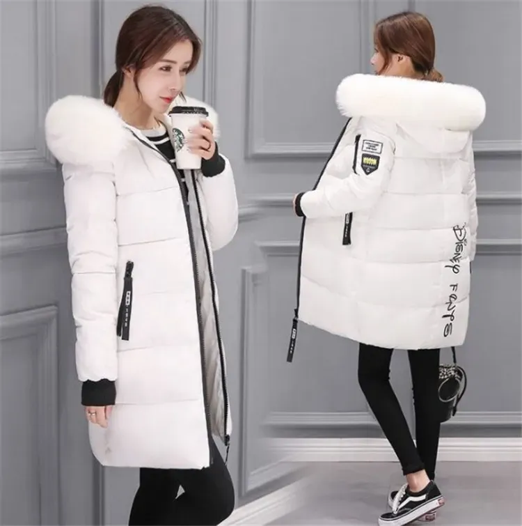 Women`s Down Parkas Fashionable Hooded Down Jacket Warm Winterwear Elegant Ladies` Puffer Coat Outerwear Winter Jacket Classy Hooded