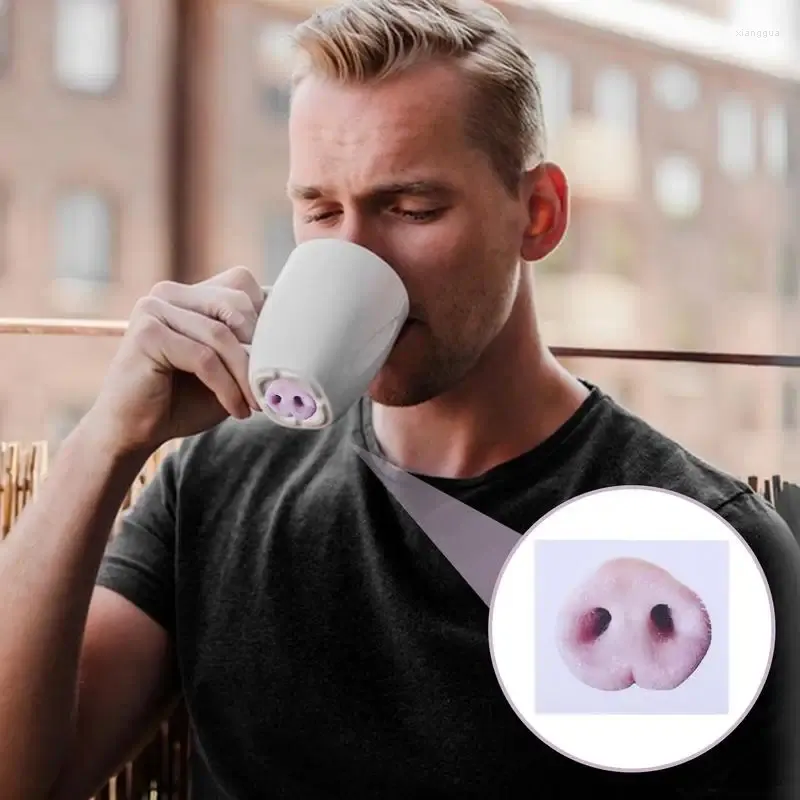 Presentförpackning kaffemugg klistermärken te graffiti levererar dricker tema partikagar roliga gris näsa koppar kök tillbehör