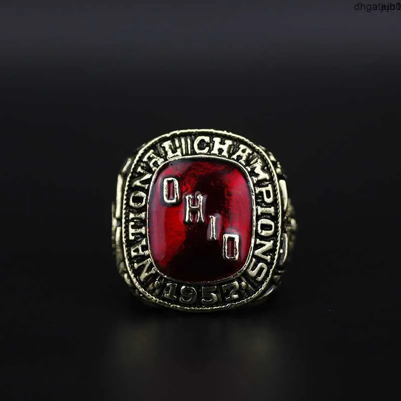 Qfx5 – bague commémorative de styliste, anneaux de championnat national de Football de l'université d'état de l'ohio, Buckeye, Di0c, 1957