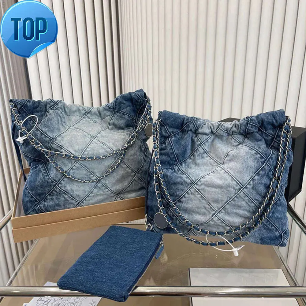 5A + Brand Designer Denim Sac à provisions fourre-tout sac à dos Travel Woman Sling Body Sac à main le plus cher avec une chaîne Sier Gabrielle Quil