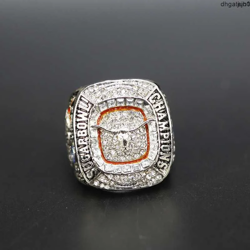 Designer Herdenkingsring Band Ringen 2018 Nieuwe Texas Longhorn University Rose Bowl Kampioenschap Voetbal Ring 64wq